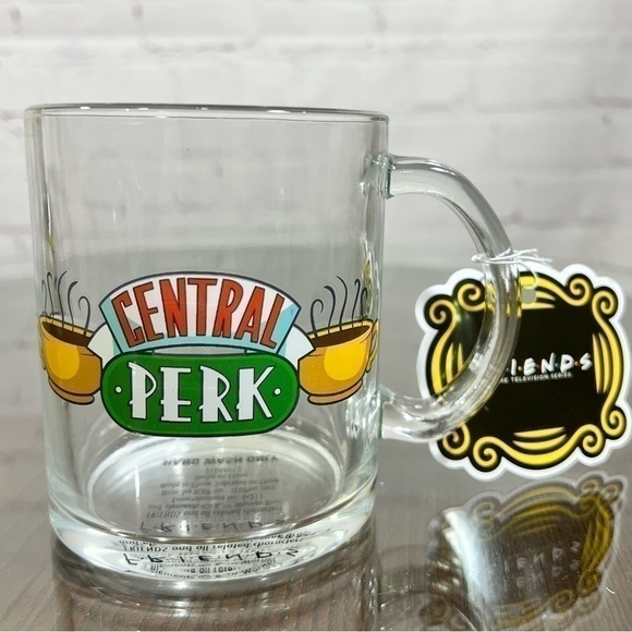 “FRIENDS” 16 oz glass mug with “Central Perk” logo on it. - Picture 5 of 8